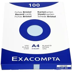 Exacompta, Karteikarten, Karteikarten (A4, 205 g/m2)