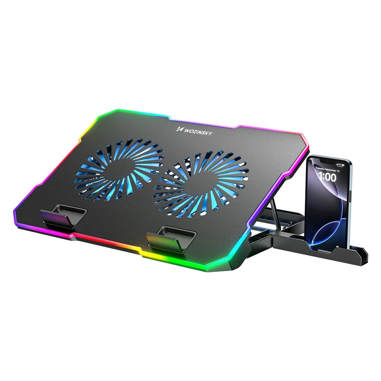Wozinsky WDCX-A26 NitroCool RGB Gaming-Laptop-Kühlpad - Schwarz (1409315874)