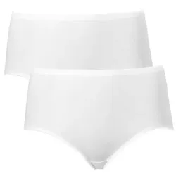 Trofe Seamless Maxi Briefs 2P Weiß Baumwolle Small Damen