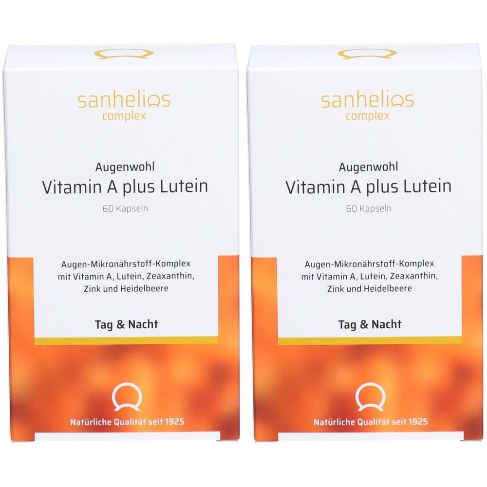 Sanhelios Augenwohl Vitamin A plus Lutein Kapseln 2x 2x60 St
