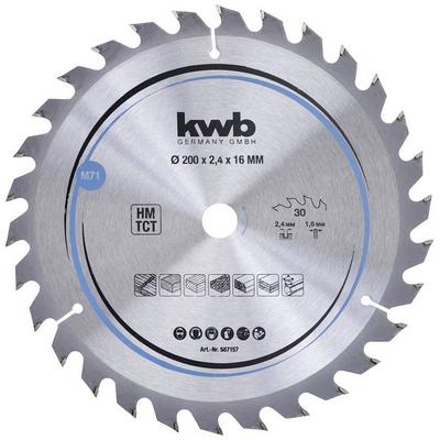Kwb 587157 Hartmetall Kreissägeblatt 200 x 16mm 1St.