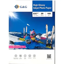 G&G Fotopapier 20 Blatt 13 x 18 cm hochglänzend 180g
