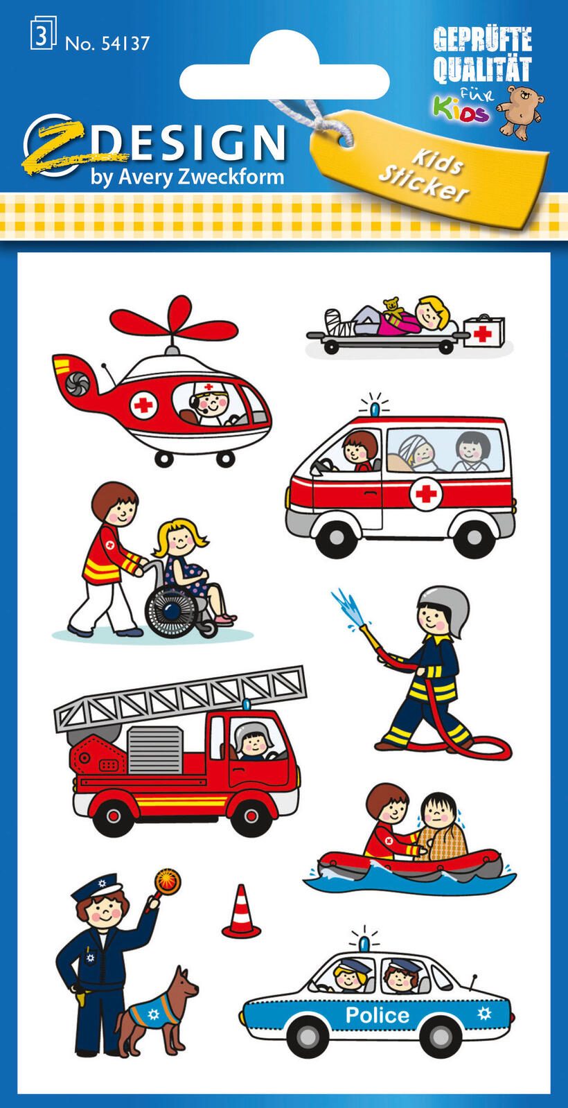 AVERY Zweckform Aufkleber Feuerwehr 54137