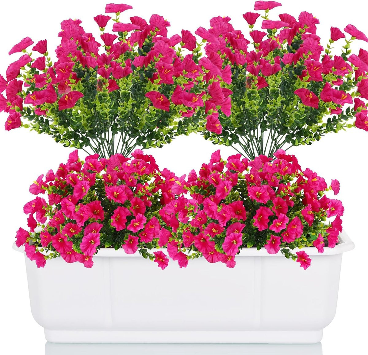 Set van 6 UV-bestendige kunstmatige petunia's