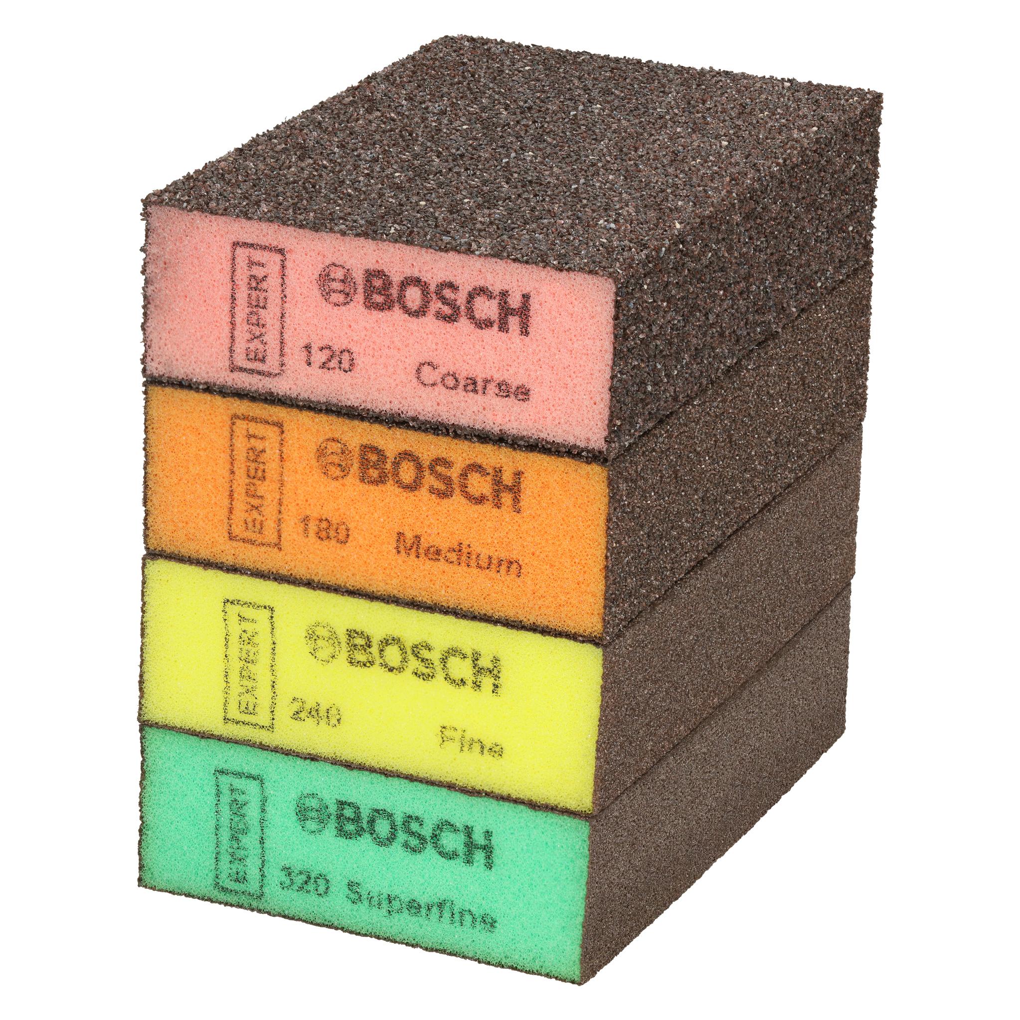 Bosch Professional Zubehör EXPERT S471 Standard-Schleifblock, 26x69x97mm, grob/mittel/fein/superfein, 20St. (Fein, Grob, Mittel, Superfein) (2608902490)