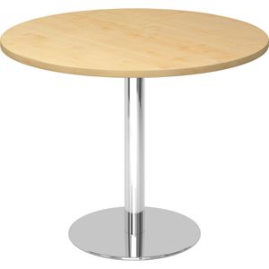 Hammerbacher Besprechungstisch STF10, rund, 100 x 74,5 cm (ØxH), ahorn / chrom