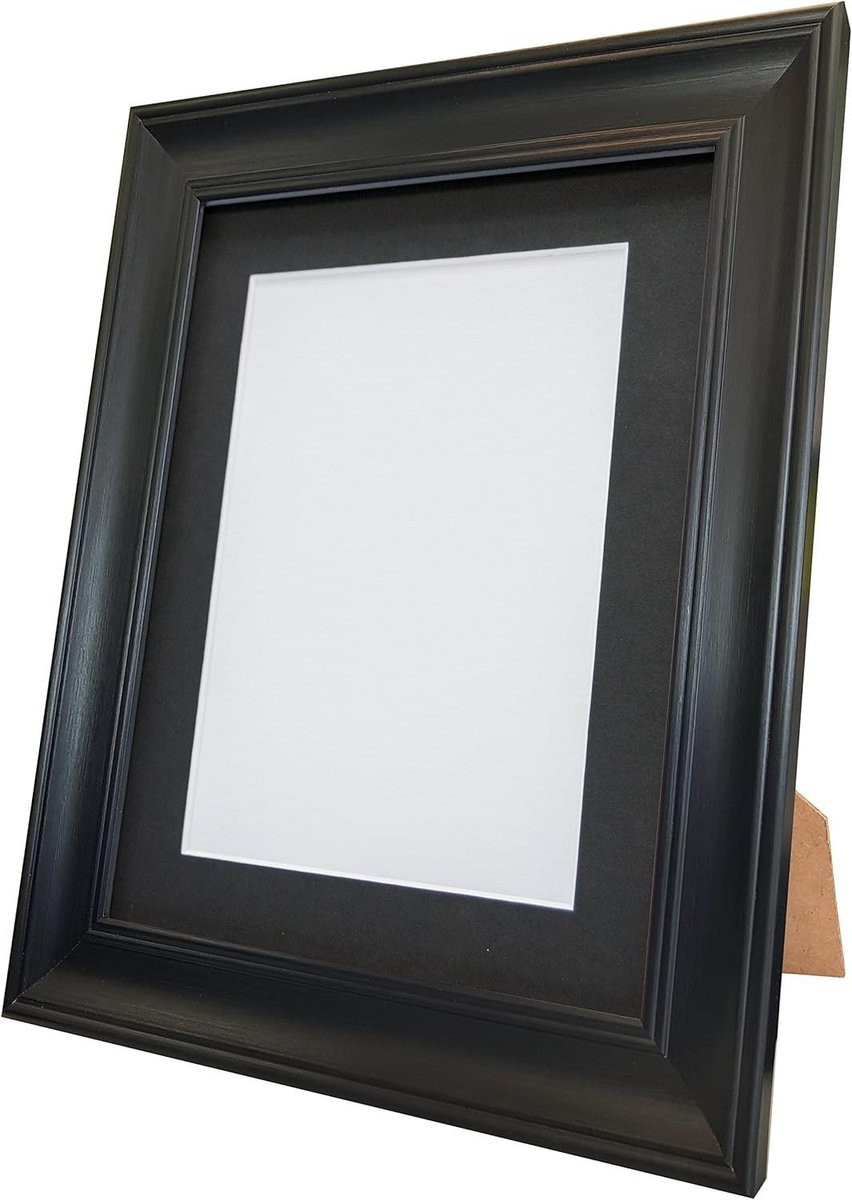 Scandi Fotolijst Zwart met Passe-partout voor A4 Muurdecoratie
