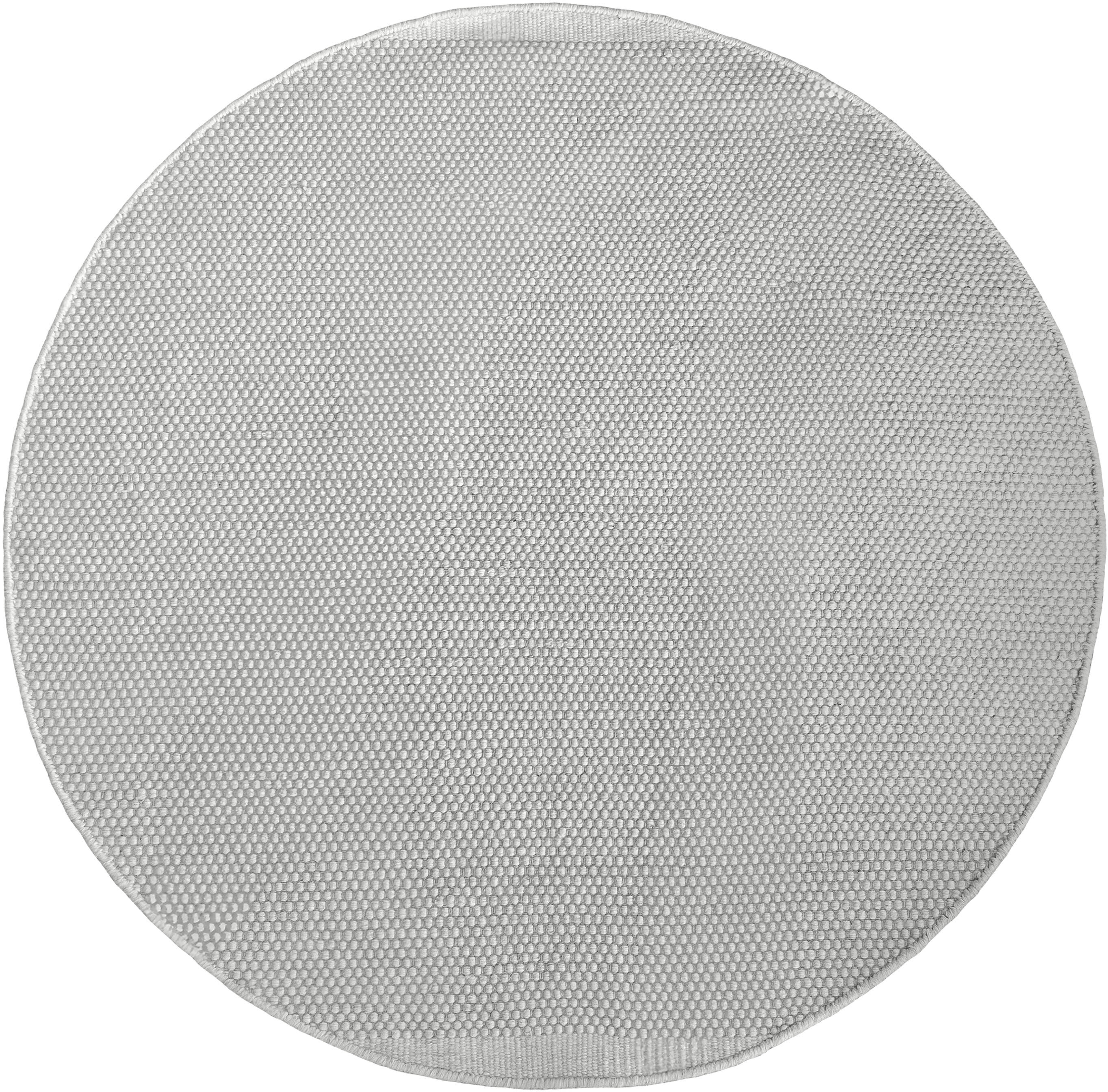 Wollteppich GOODPRODUCT "Wolltraum Pur", beige (naturweiß), B:100cm H:10mm L:100cm Ø:100cm, Wolle, Teppiche, Wollteppich, Wendeteppich, handgewebt, Uni Farben, reine Wolle, Wohnzimmer naturweiß B : 100cm Ø 100cm 1 Stk., 10mm, L: 100cm Ø 100cm
