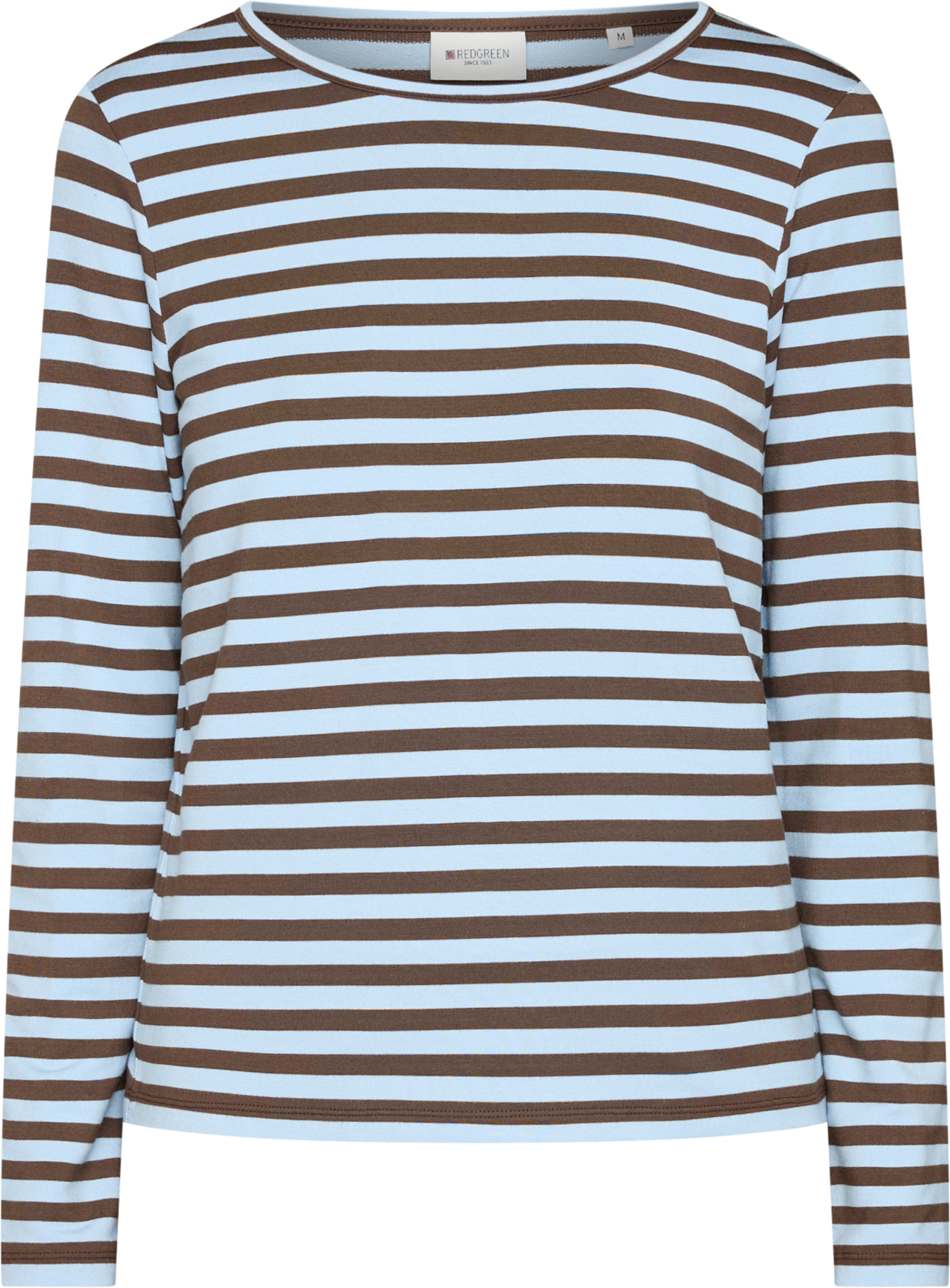 REDGREEN WOMAN Mix Langærmet T-Shirt I Str. Large - Til Damer - Fra Redgreen Light Blue Stripe L