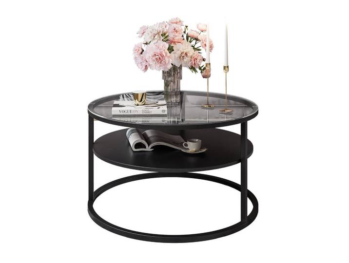 COUCHTISCH CIRI GLASS mit Regal