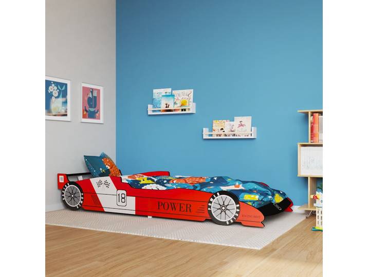 vidaXL Rennwagen-Bett 90x200 cm Rot