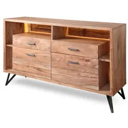 WOLFMÖBEL Sideboard Hudson 2170 Holz Braun Akazie