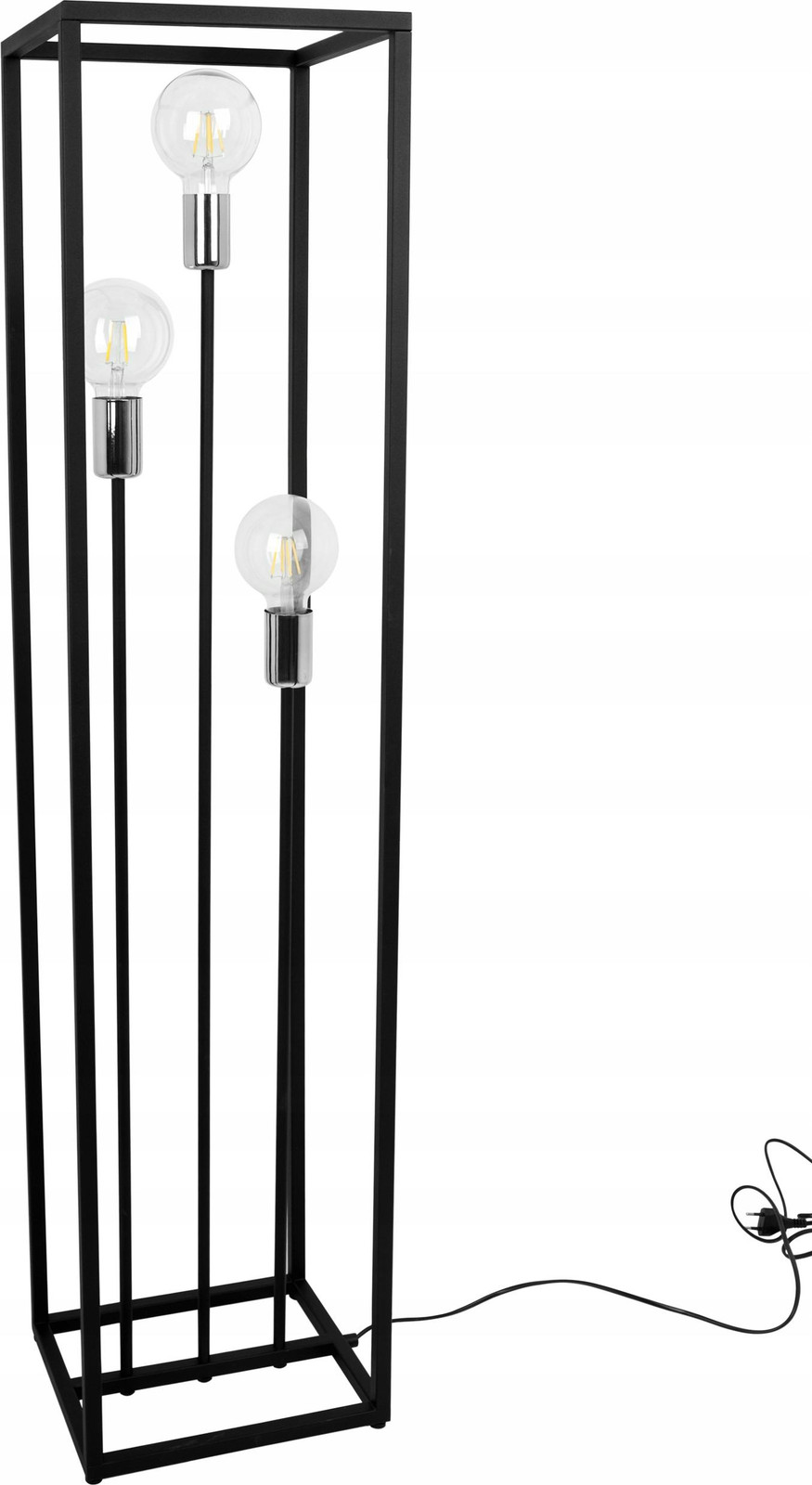 LIGHT HOME LH Zwarte Metalen Vloerlamp, Hoogte: 130 cm