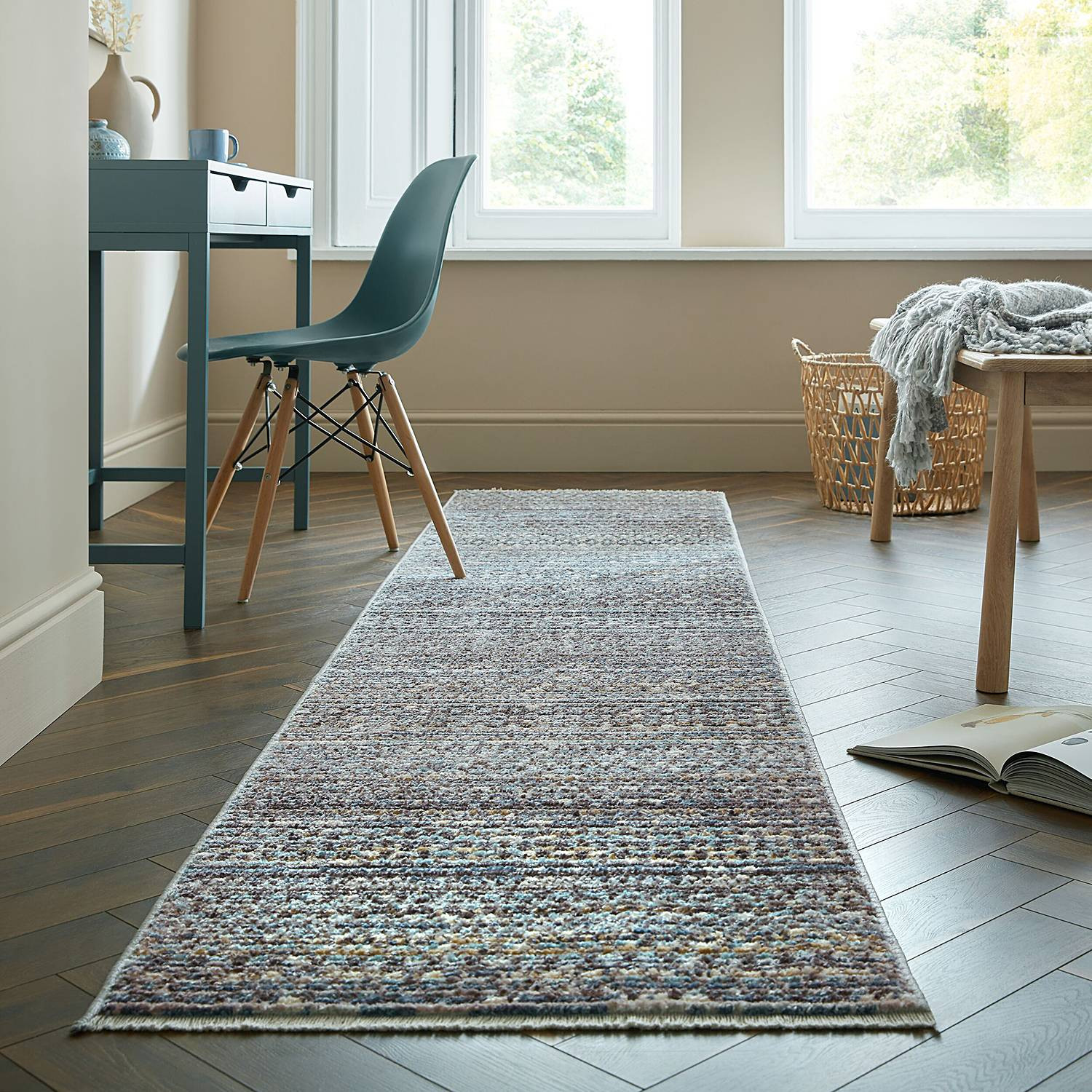 home24 Loper Camino Vloerkleed Blauw 60 x 230 cm