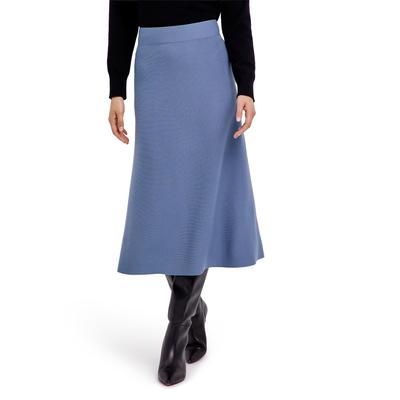 Minirock FALKE "Premium Merino Wool", Damen, Gr. XS, blau (blau steel (6958)), Hosen Minirock