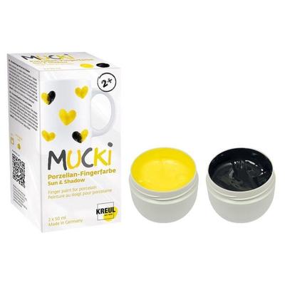 MUCKI Porzellan-Fingerfarbe Set Sun & Shadow 2 x 50 ml