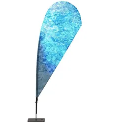 Beachflag Glasfaser TropfenForm Large Druck
