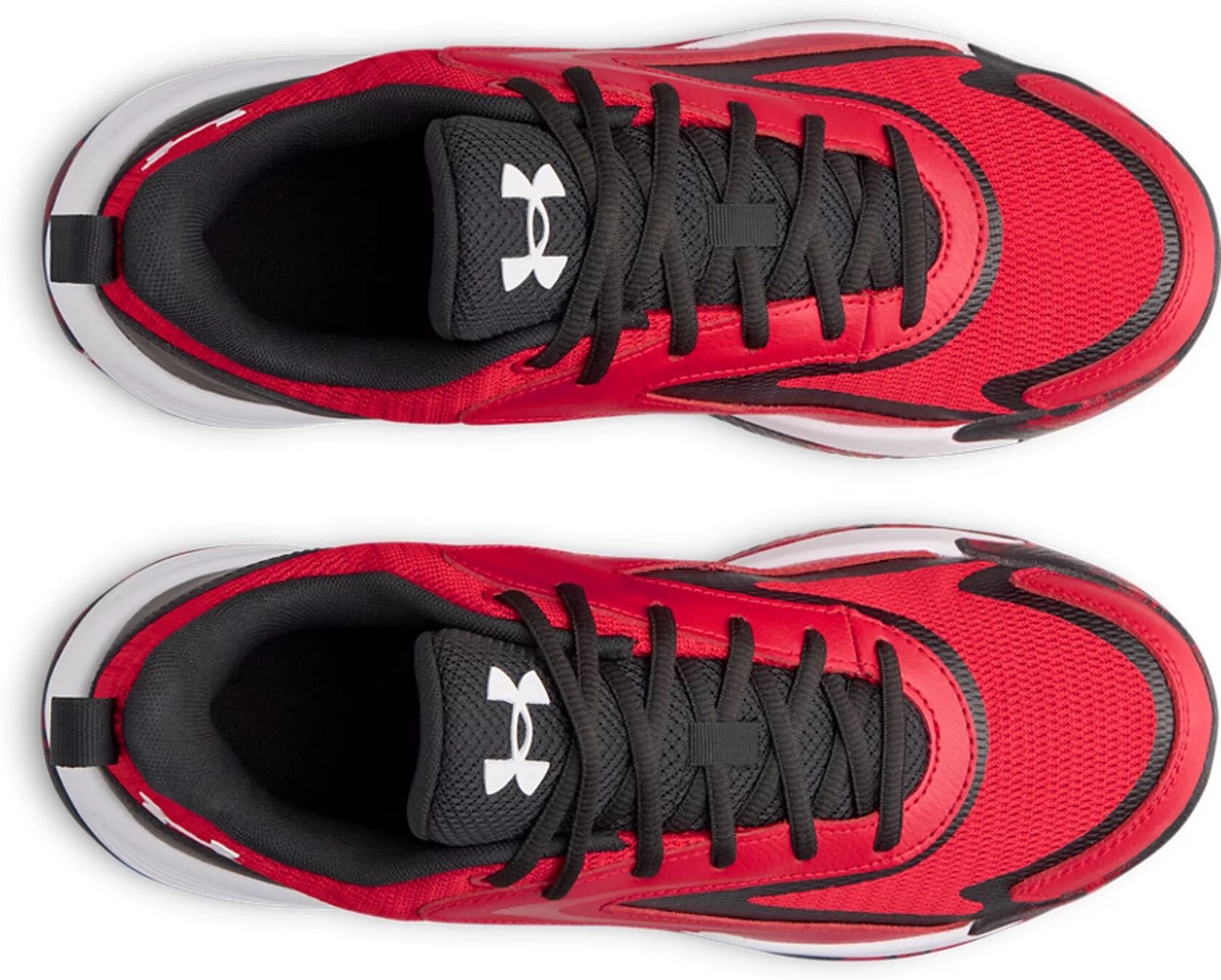 Basketballschuh UNDER ARMOUR "UA LOCKDOWN 8", Herren, Gr. 41, rot (rot, schwarz, weiß), Leder, Synthetik, Textil, Schuhe Basketballschuh rot, schwarz, weiß 41