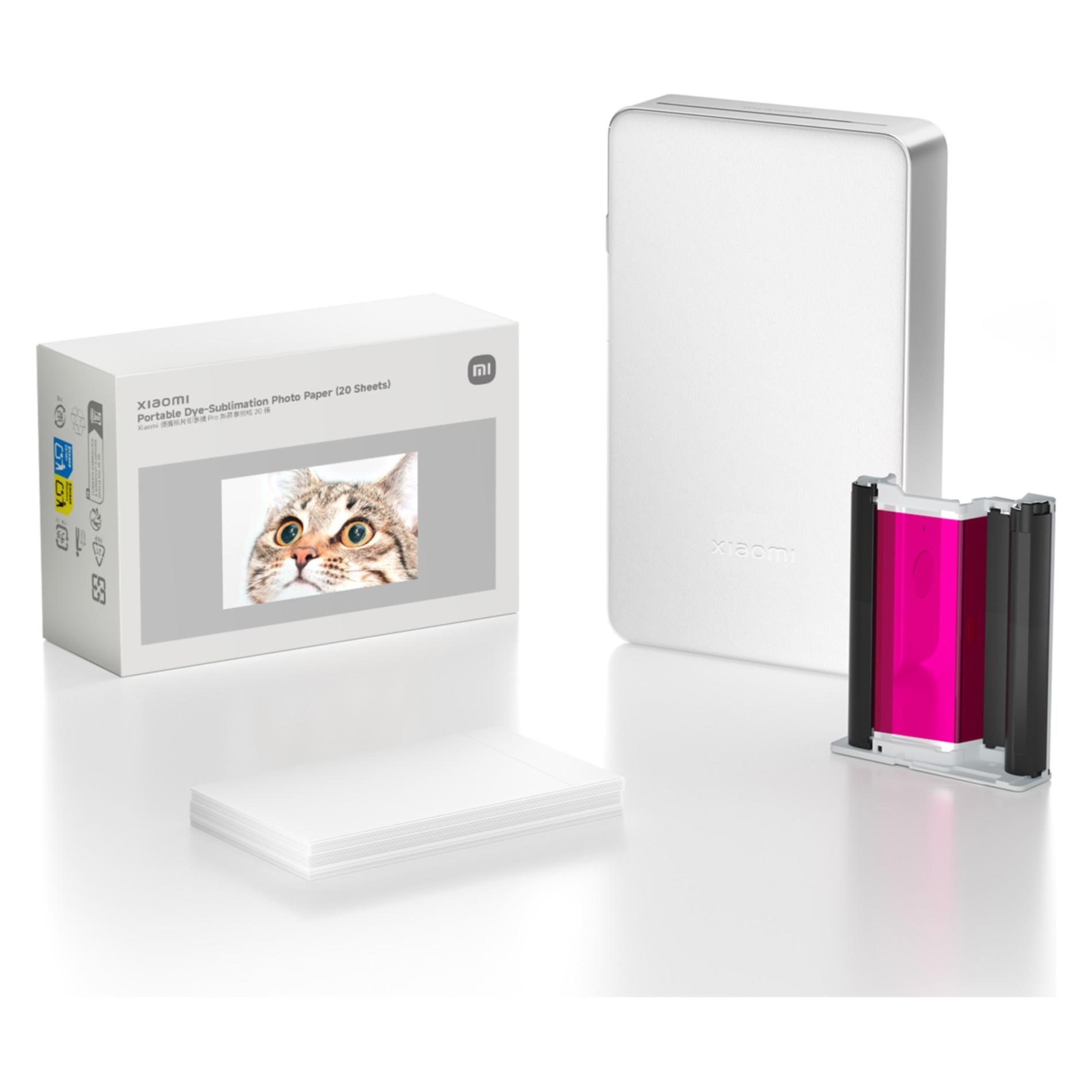Xiaomi Office supplies Portable Dye-Sublimation Photo Paper (20 Sheets) | (5 x 7.6 cm, 20 Stk.) (BHR082NGL)