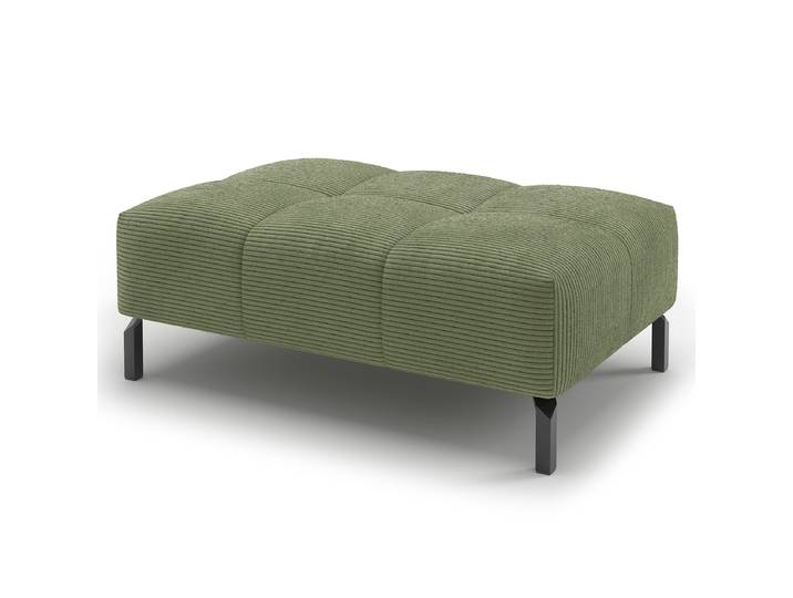 Polsterhocker Höhe 45 cm 109 x 45 x 74cm Grün Cordstoff Catia: Moosgrün
