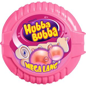 Hubba-Bubba Kaugummis MEGA LANG, Fancy Fruit, 180 cm langer Kaugummistreifen, einzeln verpackt