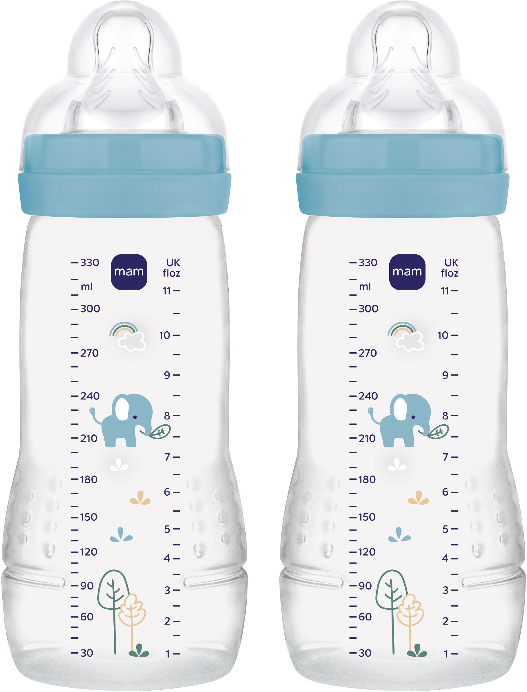 MAM Easy Active Baby Bottle 330ml 2p Blue 2 stk