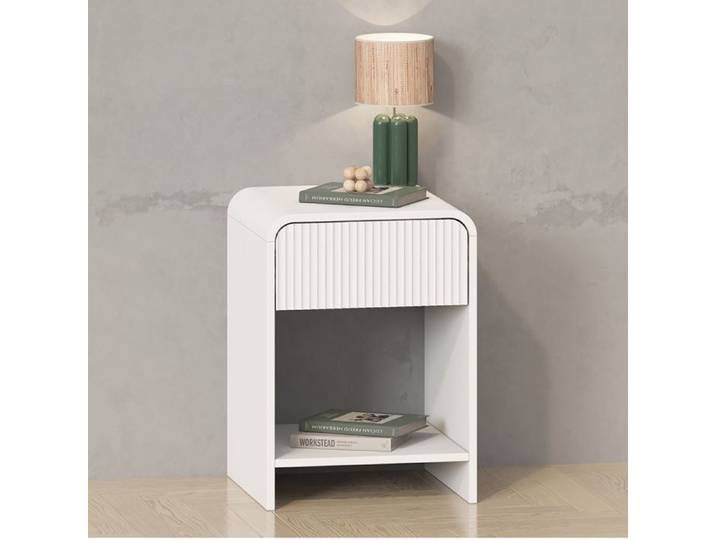 Milton & Oldbrook Table de Chevet Camden Blanc