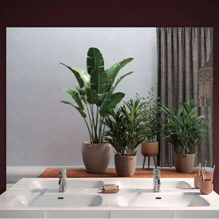 garneroarredamenti Specchio retroilluminato da parete bagno rettangolare 90x60cm vetro Piola