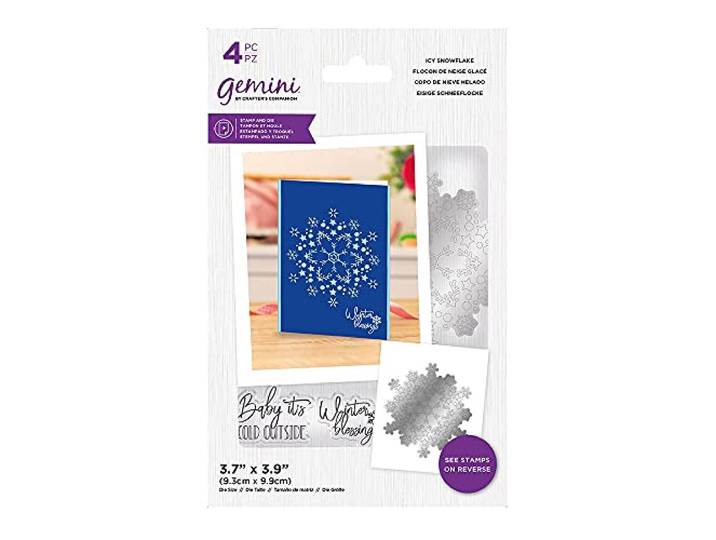 Gemini Acryl stempel en metalen sterven abstracte collectie - ICY sneeuwvlok