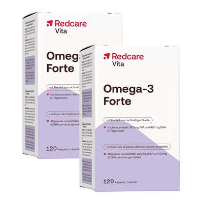 Redcare Omega-3 Forte Kapseln Doppelpack 2x120 St