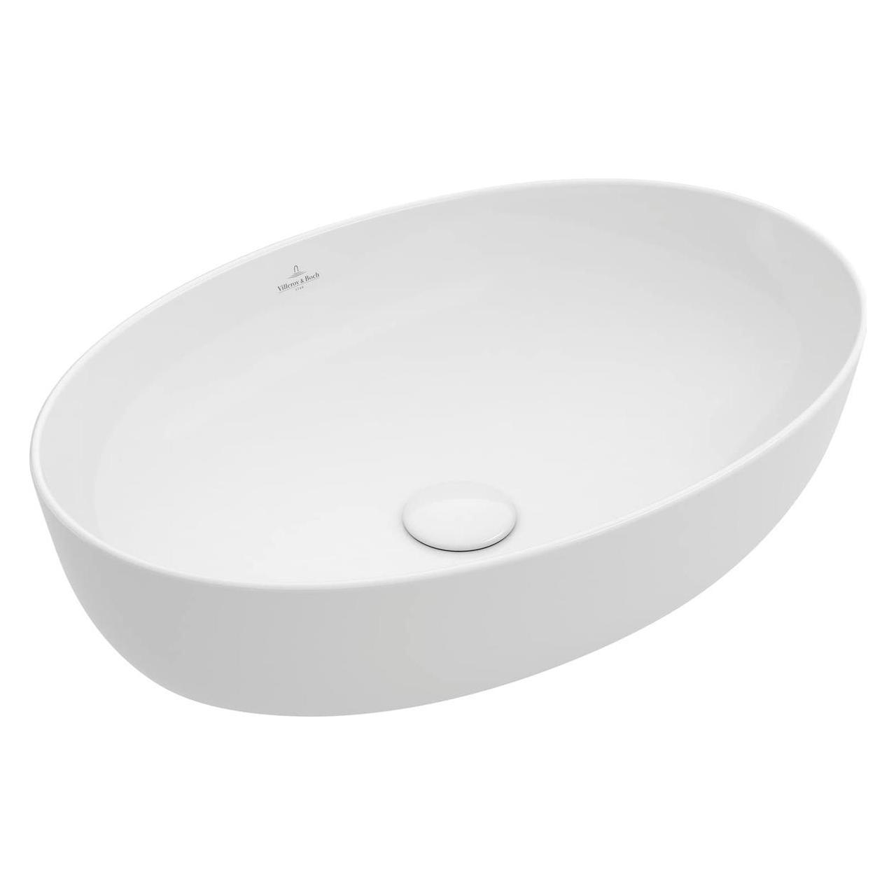 Villeroy & Boch Aufsatzwaschbecken Artis 61 cm wei mit CeramicPlus Beschichtung 419861R1 (410 mm, 610 mm) (419861R1)