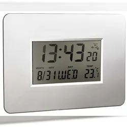 Alco LCD-Funk-Uhr, silber- farben, Alarm- & Kalenderfunktion 31/1,8/21