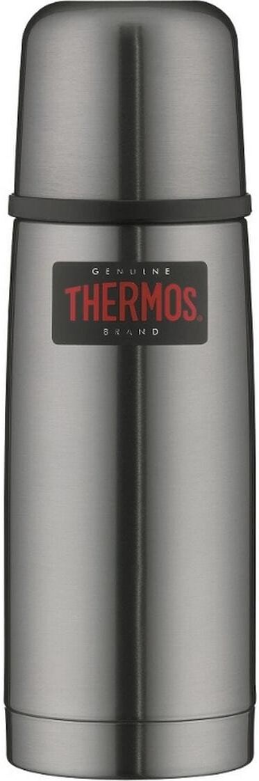 Thermoflasche THERMOS "Light & Compact", silber (grau), Trinkflaschen, 350ml, Edelstahl, Thermoflasche, aus bruchfestem Edelstahl grau 350ml