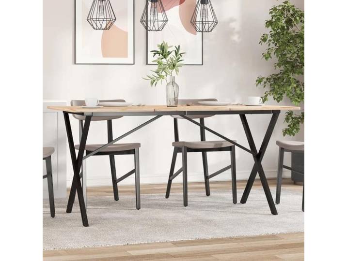 SALE 2026  Support de table Noir - Pieds de table à manger cadre enx140x60x73cm acier PRO858813756