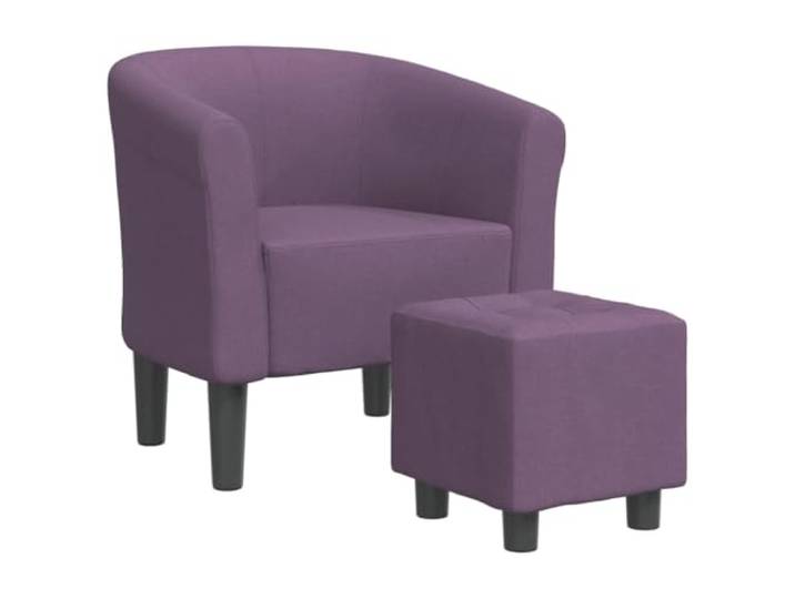 vidaXL Clubsessel mit Fußhocker Lila Stoff