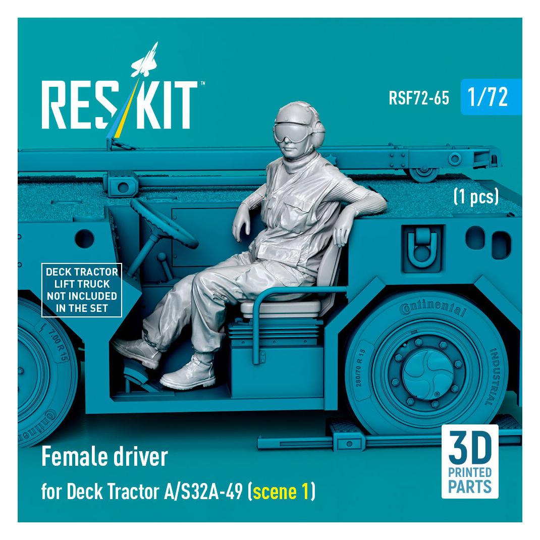 ResKit Female driver for Deck Tractor A/S32A-49 (scene 1) (1 pcs) (3D Printed) (RSF72-0065)