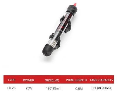 Uplifted Goods Adjustable Temperature Aquarium Heater Rod For Fish Tanks 25w eu 220 240v