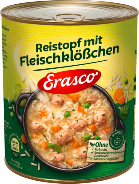 Erasco Reistopf mit Fleischklößchen 800,0 g 128477003