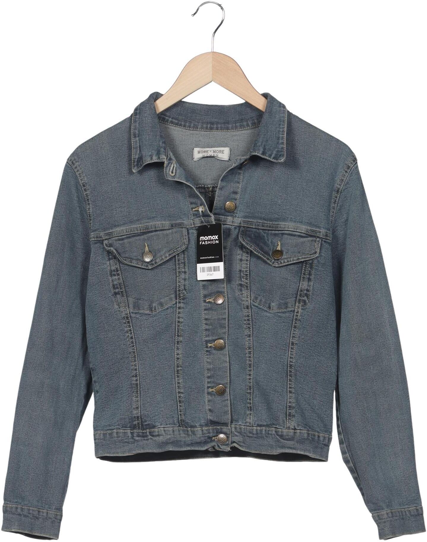 More & More Damen Jacke, Blau, Gr. M, Baumwolle / Elasthan - Second Hand