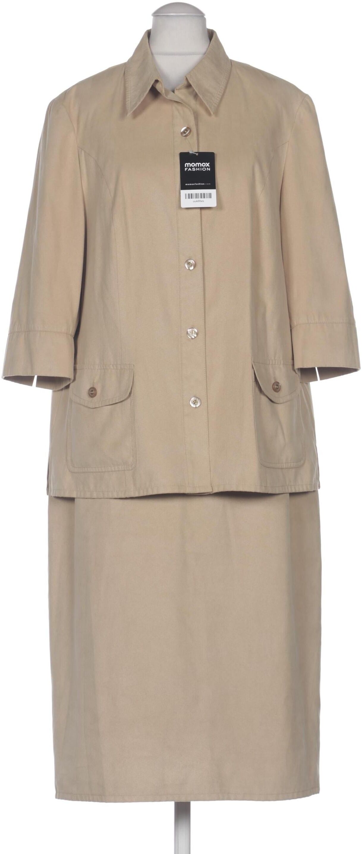 Atelier Goldner Schnitt Damen Anzug oder Kombination, Beige, Kurz-Gr. EU 20, Synthetik - Second Hand