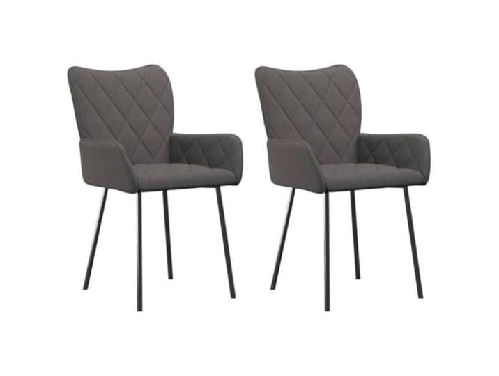 TEKGHUT Esszimmerstühle 2 STK. Dunkelgrau Stoff Metall- und Sperrholzrahmen, Schaumstoffpolsterung, ergonomische Armlehne und Rückenlehne, bis 110 kg pro Sitzplatz