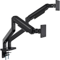 Dual Monitorhalterung, 2x 45", 2x 20 kg schwarz