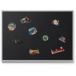 MAGNETTAFEL 100x70 cm Weißer Rahmen Farbe Schwarz