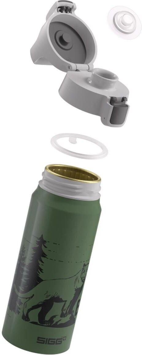 Trinkflasche SIGG "WMB ONE Kids Mountain Lion 600 ml", Baby, Gr. 600ml, grün, Aluminium, Trinkflaschen Trinkflasche grün 600ml