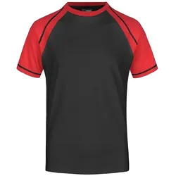 Raglan T-Shirt "JN010" - XL - black/red
