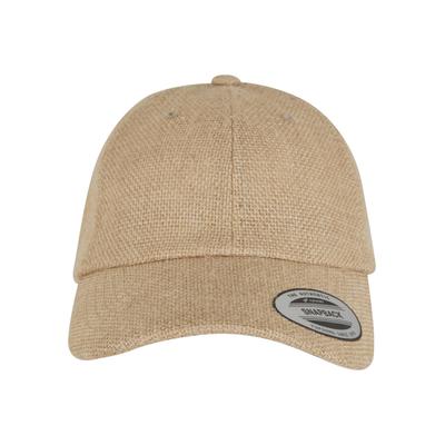 Snapback Cap FLEXFIT "Flexfit Dad Jute Cap", Herren, Gr. onesize, beige (nature), 65% Polyester, 35% Baumwolle, unifarben, Caps
