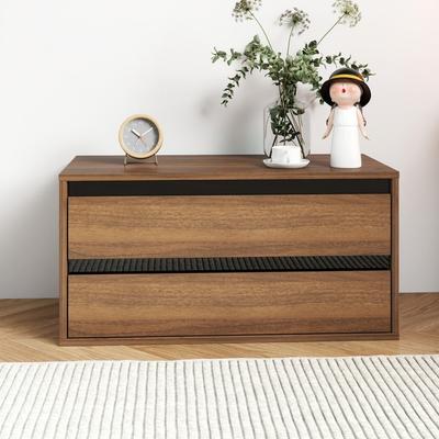 Abrihome "28.35"" Wood Stackable Mounted Closet Storage Book Cabinet for Living Area"