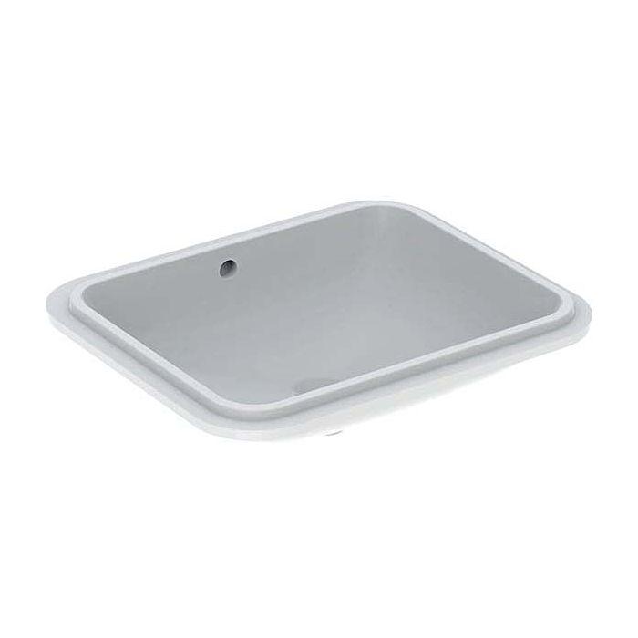 Geberit VariForm Unterbauwaschtisch 500765012 58x49cm, ohne Hahnloch, mit Überlauf, rechteckig, weiß