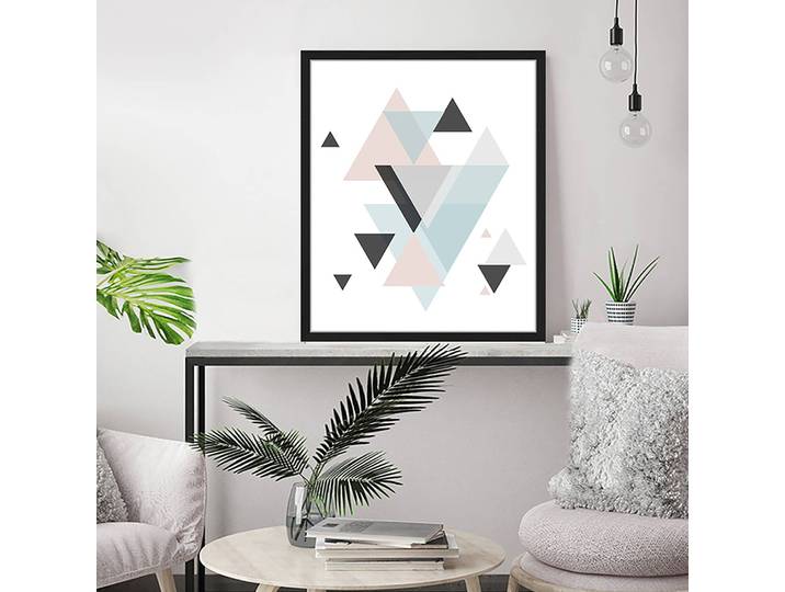 Tableau déco Upside Down Cadre : hêtre massif verni Revêtement : plexiglas Multicolore 52 x 62cm