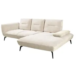 Ecksofa Payton Cord Weiß / Cream